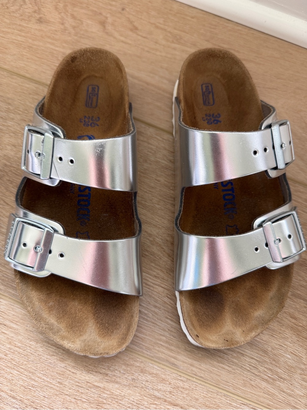 Silver Birkenstocks